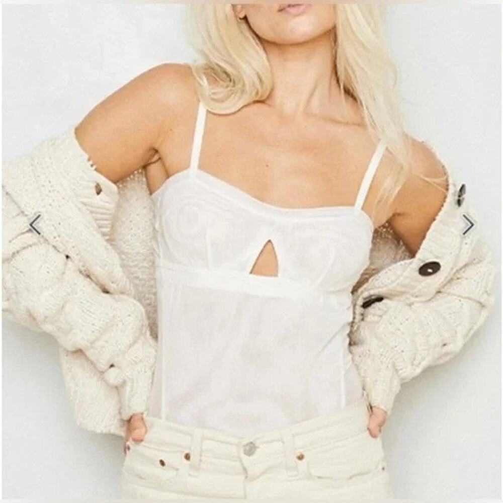 NWT FP We Are HAH Women's Under The Wire Bodysuit Walking On Eggshells Size XS